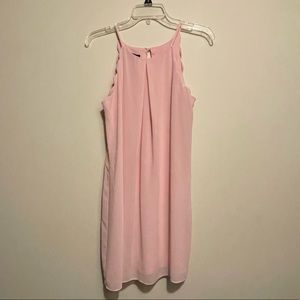 LAST DAY TO BUY! A. Byer Soft Pink Dress with Scalloped Edge Detailing